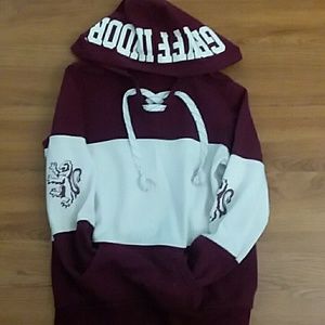 Maroon and white Gryffindor hoodie